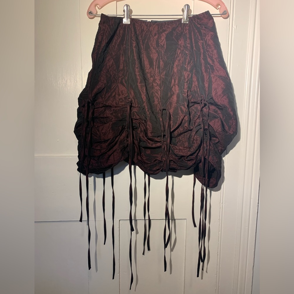 Ruched copper skirt